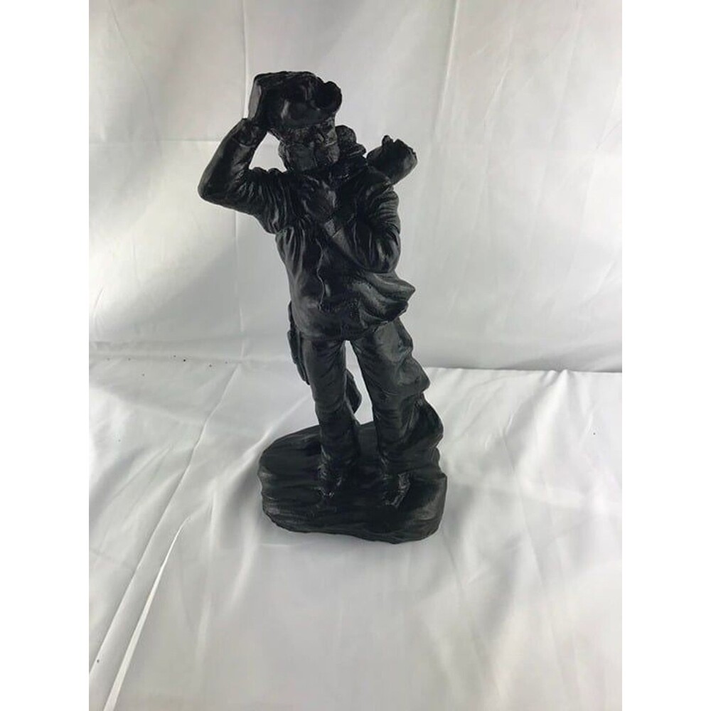 Cowboy Sculpture From 1975 - 15" Tall - Base 7 1/2" x 5"